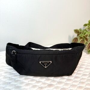 PRADA Waist Belt Bag Crossbody Re-Nylon Tessuto Black